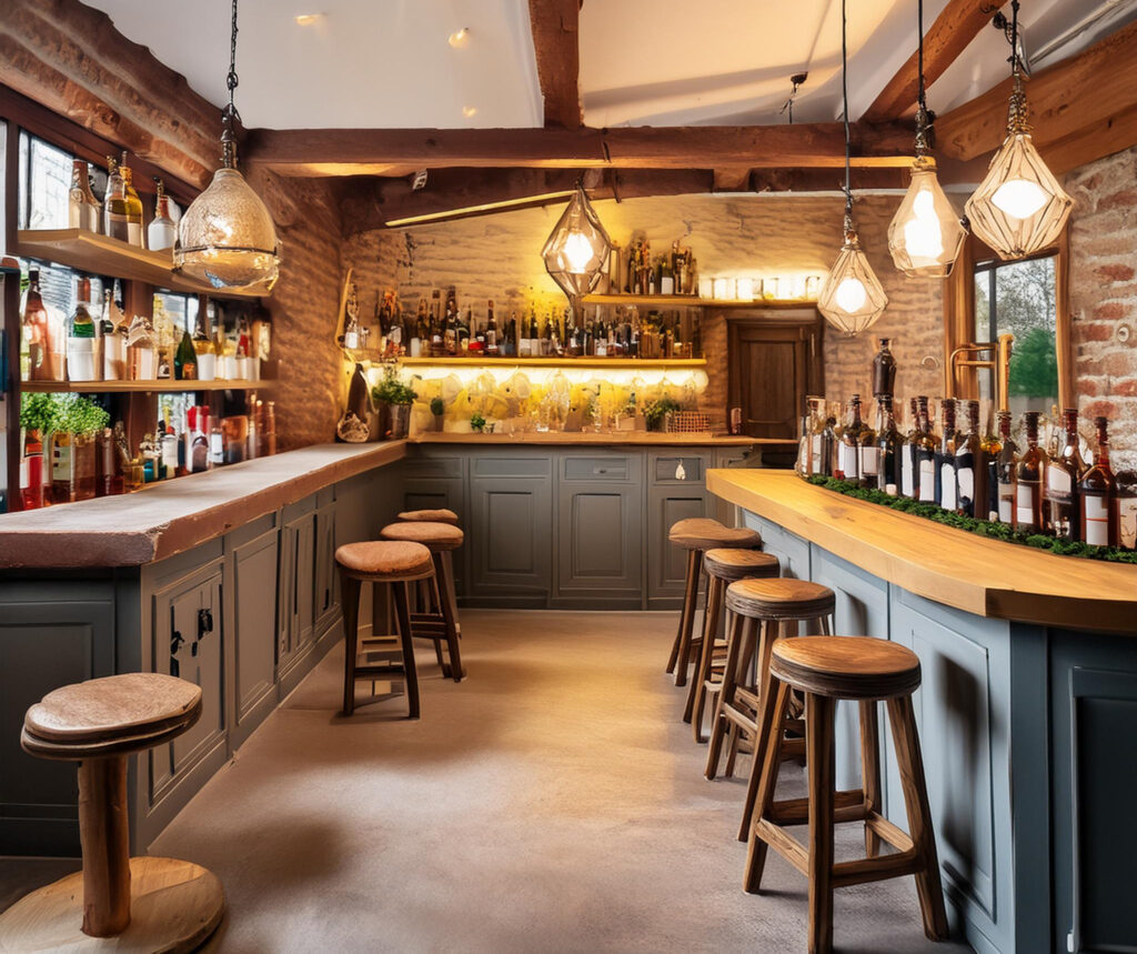Speakeasy-inspired home bar in your garage conversion