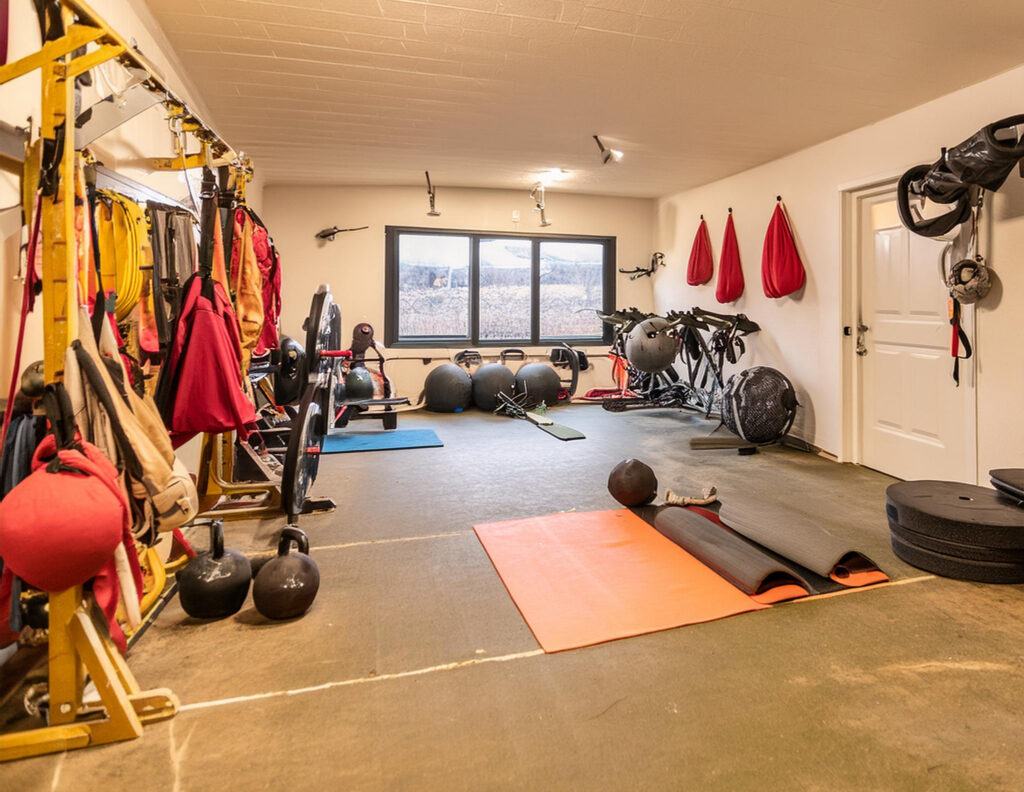 Garage Conversion - fitness room and workout studio